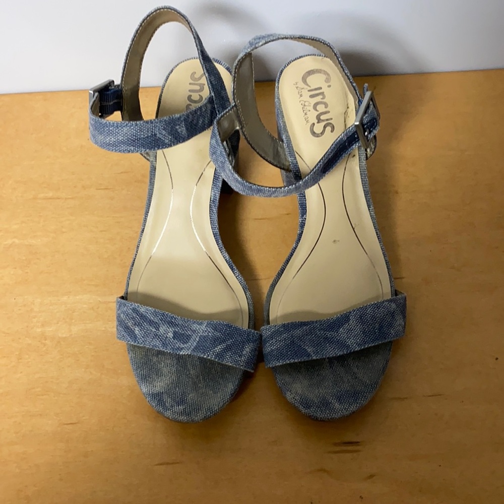Denim Wash Heels